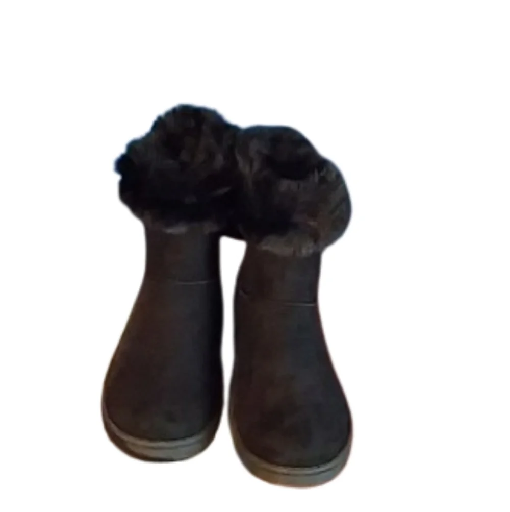 Paulina Women’s Boots Size 6 Black Faux Fur Lined Ankle Winter Booties NWT‎